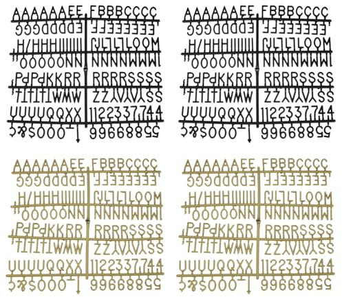 PATIKIL 3/4 Inch Letter Board Letters Only, 7 Pcs 1029 Felt Letters for Letter Boards Universal for Changeable Plastic Letter Board Message Board, Bronze, Black