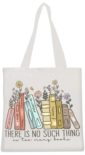 Nhemeylp Canvas Tote Bag for Women, Tote Shopping Bag for Women Men Christmas Birthday Present (Style A)