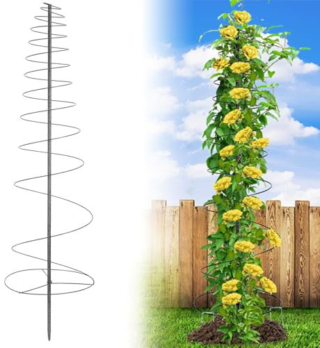 Rankgitter für Kletterpflanzen, 170cm Garten Rankhilfe Robustes aus Metall Rankgitter für Kletterpflanzen, Gemüse Blumen Pflanzen Rebe Unterstützung, Outdoor Wachstumsnetz