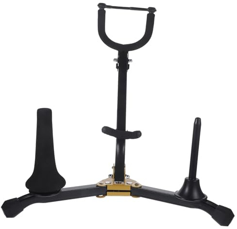 BESPORTBLE Foldable Saxophone Stand Lightweight Iron and Foam Alto Sax Stand with Protective Abs Padding for Saxophone Collectors and Table Use Versatile for Clarinet