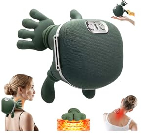 Neck Massager with Hands,Neck and Shoulder Pro Master,Real Hands Kneadings Massage r,Portable Cordless Relaxing Massager,with 2 Mode Heat,for After Exercise Daily Routine Bedtime Study Long Drive