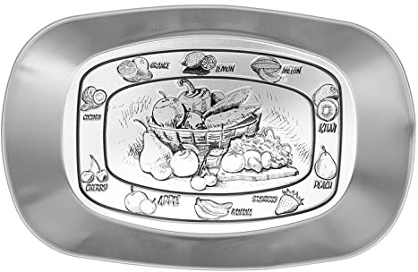NDiyueAa Assiette à collation pour utilisation multifonctionnelle, stockage de fruits, collations, biscuits, bonbons, matériau en fer de haute qualité, durable, sans danger pour
