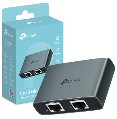 TP-Link EH310 Sdoppiatore Ethernet Gigabit, Velocità Gigabit 1000 Mbps da 1 a 3, Compatibile con Cavi Ethernet di Cat 8/7/6/5e/5, Involucro in Leghe di Alluminio, Plug&Play