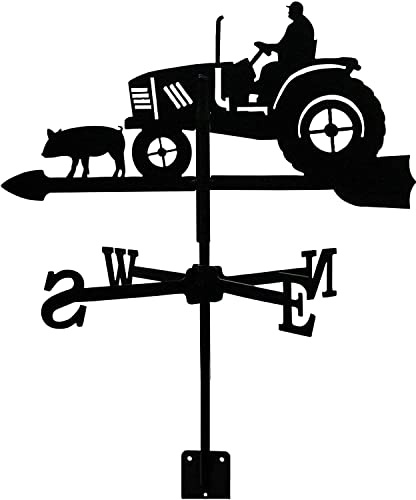Väderflöjel Traktor Form Lantbruk Vindriktningsindikator Vindflöjel Rostfritt ål Väderflöjel för trädgård Uteplats Ornament Dekoration Creative,A