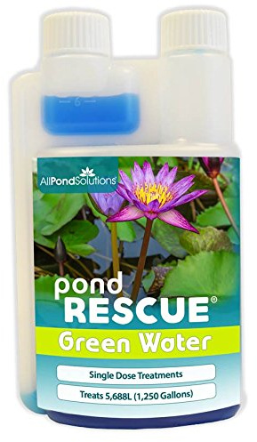 AllPondSolutions Pond Rescue Green Water Treatment 250ml – Algae Control for Clear Pond Water, Koi & Fish Safe (Treats up to 5,688L)