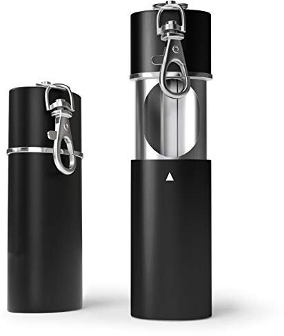 DD DIVINE DESIGNS Taschenaschenbecher geruchsdicht für Zigaretten Taschenascher Reise-Aschenbecher Aschenbecher für Unterwegs Aschenbecher to Go (1 Stk - Schwarz matt)