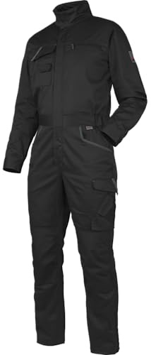 WÜRTH MODYF Overall Stretch X - professioneller Arbeitsoverall für Herren - Overall mit Knieschutztaschen - in der Größe M in Schwarz