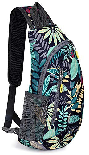 G4Free Brusttasche, Schultertaschen, Damen, Herren, Kinder, Blaues Ahornblatt, S, Umhängetaschen