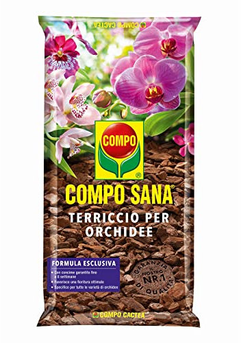 COMPO SANA Terriccio per Orchidee, Per una Fioritura Ottimale di Tutte le Varietà di Orchidee, Sacco 2,5 L