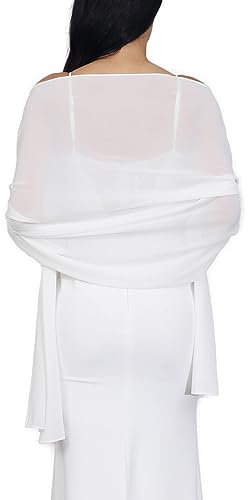 Vakkery Stola Damen Festlich Chiffon Tuch Schal für Abendkleid Elegant Braut Stola Schal für Hochzeit
