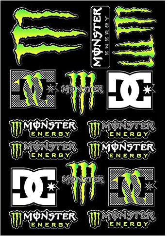 Diyxisk Monster Scratch Auto Aufkleber, Monster Energy Aufkleber Bogen, Sponsoren Aufkleber, Moto Motocross Stickers Kit, für Offroad Motorräder und Helme Motorrad Enthusiasten (Pfote)