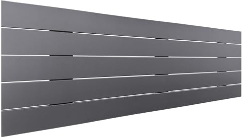 DHOME Sänggavel i Återvunnet MDF-Trä Horisontell Pallstil Pallbädd Inkluderar Beslag (135x46 Palet 5, Solid Grå)