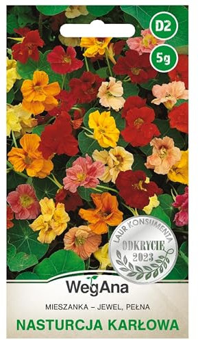 WegAna Capucine naine Joyau Mélange de graines 5g Plantes peu exigeantes Plantes de jardin Plantes de balcon Plantes mellifères Fleurs Semences