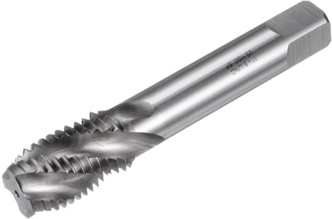 uxcell Spiral Flute Taps, 1-8 UNC 2B High Speed Steel (HSS) Uncoated Machine Thread Milling Threading Screw Tap 4 Flutes Tapping Tool