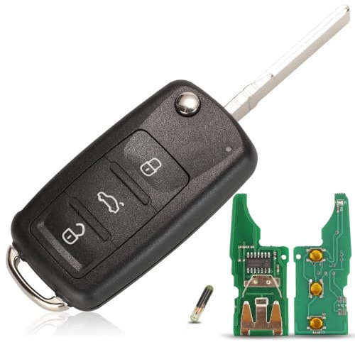 Fernbedienung Schlüsselkarte Autoschlüssel Tasten gehäuse für VW Beetle EOS Golf 6 Jetta T1guan Seat Skoda Fabia 434Mhz ID48 Chip