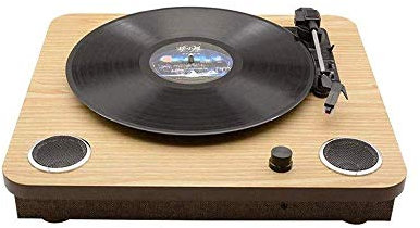 Skivspelare, musikdosa Skivspelare skivspelare, inbyggda högtalare, 3-hastighets skivspelare i vintagestil
