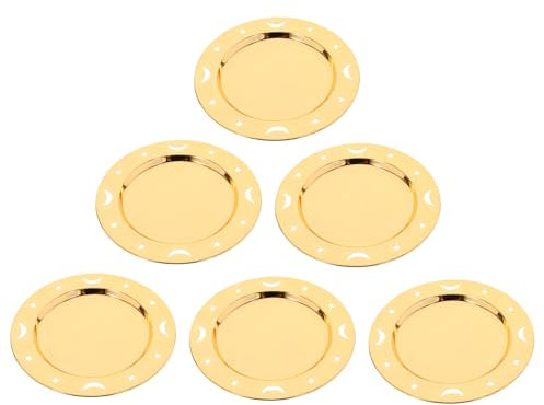 COLLBATH 6-teiliges Metall-obsttablett Partytabletts Und Platten Geburtstagsplatten Dessert-serviertablett Für Kuchen Kekse Und Snacks