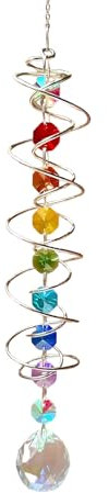 Attrape Soleil,RoadLoo Intérieur Fenêtre Extérieur Suspensions Décoration avec Design en Cristal Aux Couleurs Vives Carillon Eolien avec Chaîne Jardin Décoration Mariage Anniversaire Fête pour Cadeaux