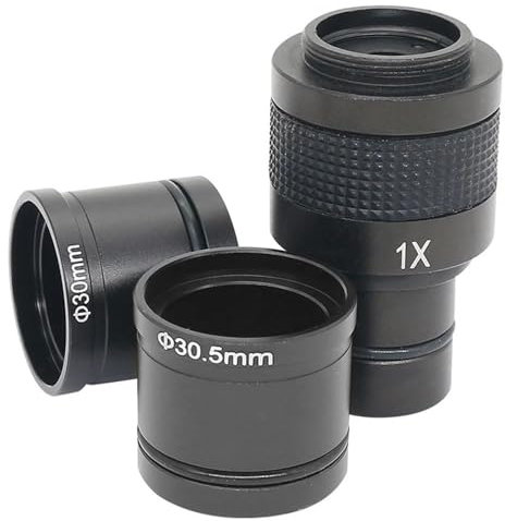 Mikroskop Vergrößerung 1X C-Mount Digitalmikroskop Adapteranschluss Relaisobjektiv for CCD-CMOS-Kamera Videomontage Größe 23,2 mm for Stereomikroskop