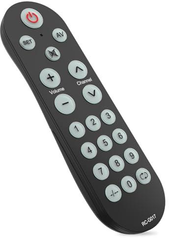 Backlit Big Button Universal Remote Control for Most of TVs Backlit, Universal TV Remote Control for Elderly, Learning Remote- Easy to Use