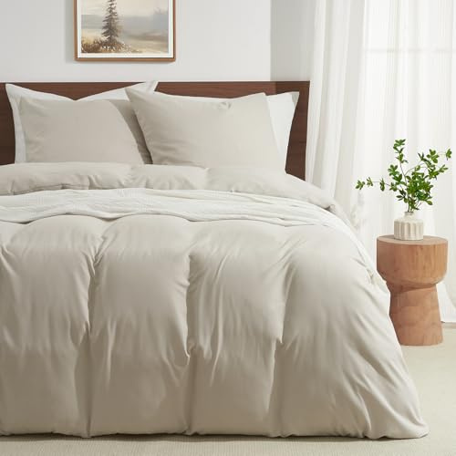 WohlNest Funda Nórdica Cama 180 Natural,Microfibra de Poliéster Ultrasuave, con Certificación ÖKO-Tex, 1 Funda de Edredón 260x240 + 2 Fundas de Almohada 65x65 cm