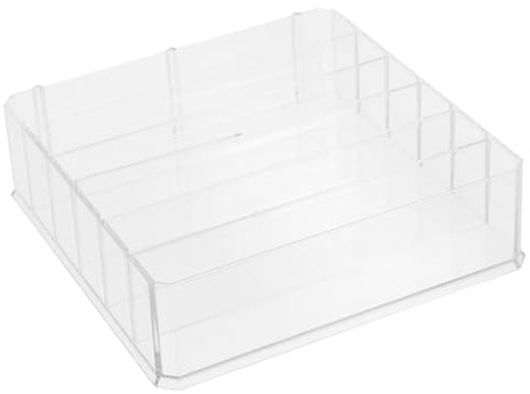 VANZACK Caja Organizadora De Acrílica Transparente Con Compartimentos Grandes y Divisores Removibles Soporte Multifuncional Para Billetes y Monedas Hogar Tienda y Oficina