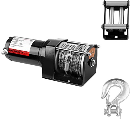 MSW Elektrische Seilwinde Seilzug Offroad Motorwinde PROPULLATOR 3500-D (Zugleistung: 1.590 kg/3.500 lbs, Permanentmagnetmotor, 13 m Seillänge, Trommelgröße: Ø 32 mm)