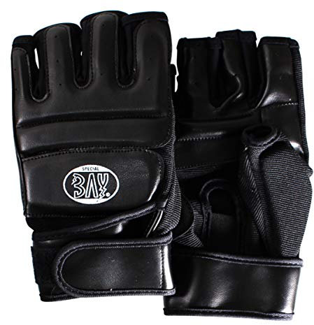 BAY MMA, Krav MAGA, Handschuhe Profi (komplett schwarz, L)