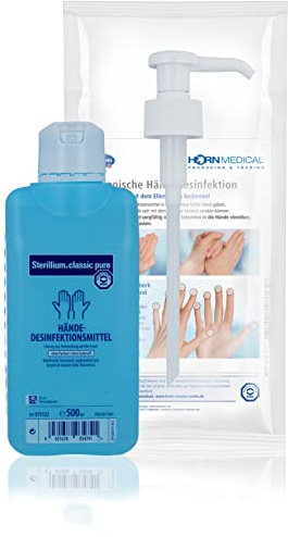 Horn Medical Dosierpumpe mit Sterillium Classic PURE Händedesinfektionsmittel (1 x 500 ml)