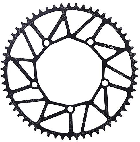 Nikou Positive negative kurbelgarnitur Kette kettenblatt Zähne im Freien 130BCD Fahrrad schmale breite Kettenblätter, perfekt für die meisten Fahrrad Rennrad Mountainbike(58T)