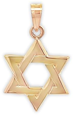 RP Solid 14K Gold Star of David Pendant for Men & Women, Authentic Handcrafted Star of David Necklace Pendant Only for Women & Men, Heirloom Quality Piece with Premium Jewelry Box, Dainty & Subtle Size