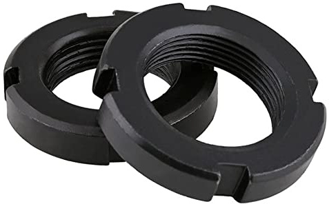 CONPHERON Fyra spår slitsade muttrar kolstål rund mutter 4-slitsad låsmutter M18 x 1,5 mm, 5 st