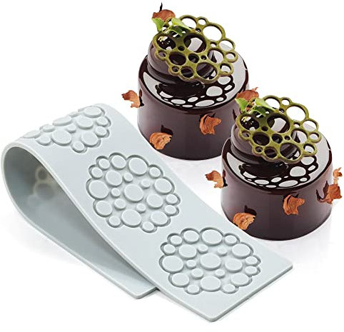 Moules Silicone 3D en Forme de Feuille d'Amant et de Cœur, Moule à Chocolat Géométrique 3D, Décoration de Gâteau