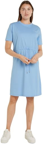 Tommy Hilfiger Damen T-Shirt Kleid Baumwolle, Blau (Vessel Blue), XL
