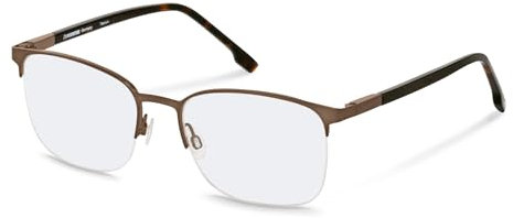 Rodenstock Quadratisch Metall Brillen in Brown, Havana für Unisex, Brille mit Sehstärke, optional mit Sonnenbrillen tönung oder Blaulichtfilter (Modell R7147)