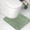 wyewye Microfibre Bath Mat, Toilet Mat, 2cm Super Thick Bath Rug, Super Absorbent Bathroom Rug 50x50cm U-shape, Light Green