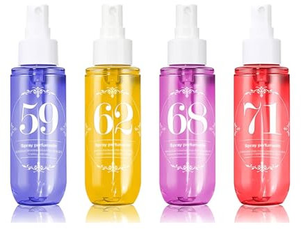 Mini Parfüm Set 4er-Pack, 4 x 90ml Body Sprays mit verschiedenen Düften, Eau de Parfum für Damen, Reisegröße Duftspray, langanhaltender Duft, Geschenkset für Sie