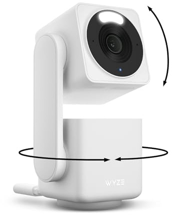 WYZE Cam Pan v4, 4K Smart Security Camera, AI Indoor/Outdoor Cameras for Home Security, Baby & Pet, Color Night Vision, 360° Pan/Tilt/8 x Digital Zoom, 2.4G & 5G, Works with Alexa & Google Assistant