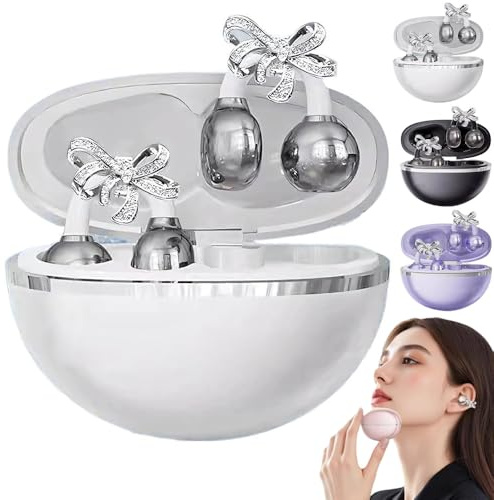 Cuffie senza fili Bluetooth 5.4 a clip, cuffie aperte con strass staccabili, 48 ore di autonomia, auricolari gioielli, comode cuffie Bluetooth per donne, regalo o festa