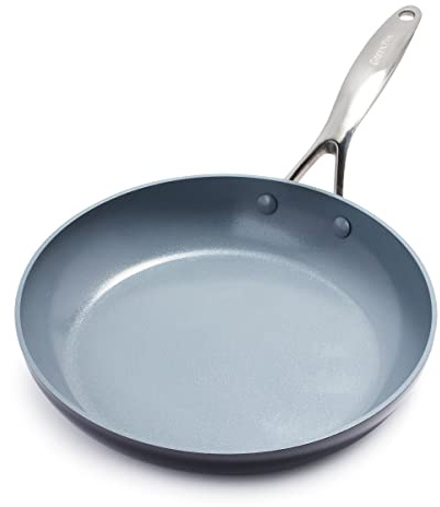 GreenPan Valencia Pro Hard Anodised Healthy Ceramic Non-Stick 30 cm Frying Pan Skillet, PFAS-Free, Induction, Oven Safe, Grey