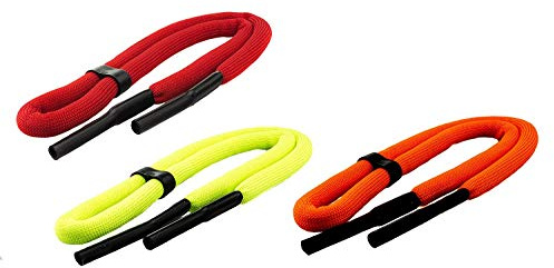 SPORTS WORLD VISION Flytbar glasögonrem - glasögonsnöre i fluorescerande/neonfärger i val av 1 eller 2 pack