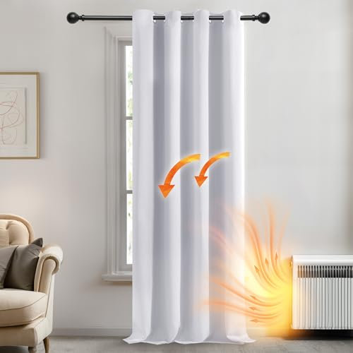 Deconovo Bedroom Curtain Home Decorative Thermal Insulated Room Darkening Curtain for Living Room 52x 72 Silver Grey 1 Panel