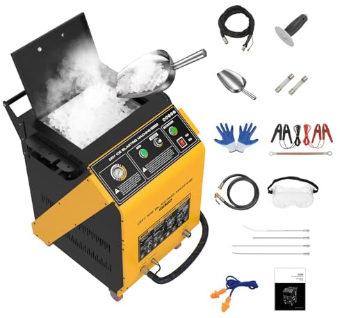 QPKING Pellet Sabbiatrici per Ghiaccio Secco Macchina per la sabbiatura con Ghiaccio Secco automobilistico Sabbiatrici per Ghiaccio Secco Sabbiatura con Ghiaccio Secco 110V/220V