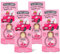 The Fruit Company - Ambientador de coche con Absorbe olores, aroma frutal FRESA NATA, Pack de 4 unidades