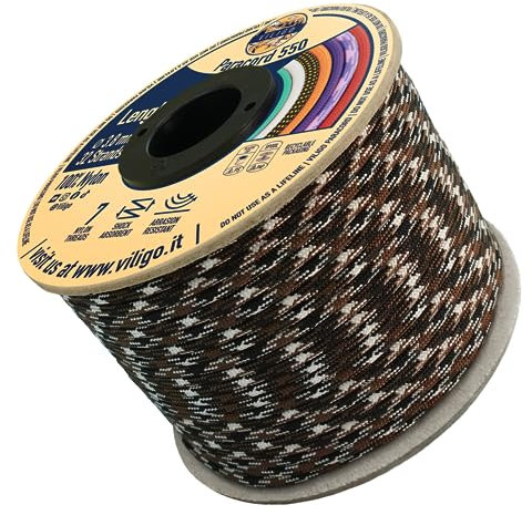 VILIGO Paracord 550 Corde en nylon idéale pour créer un bracelet, laisse ou collier, corde de camping pour tentes et randonnée (15 m, Eskimo)