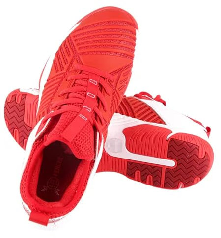 Fencing Shoes Youth Professional Training Shoes Male and Female Children's Foil Fencing Equipment Fencing Competition Sports Shoes (Thickness : Red, Size : 43)