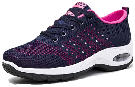 Kraftpaid Sneaker da Ballo,Scarpe da Ballo Sportive Donna,Jazz Lace-up Danza Sneaker,Donna Scarpe Jazz Lace-up,Scarpe da Ballo da Donna con Cuscino d'Aria e Suola Divisa,per Ginnastica Jazz Fitness