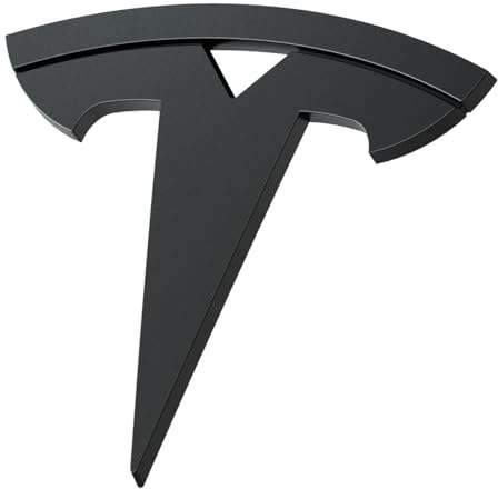 Spigen Tesla Model 3 Highland 2024 2025 2026 Adesivo Logo Emblema Anteriore, Copertura Totale di Scritta, Materiale PC Antigraffio, Accessori Tesla - Nero