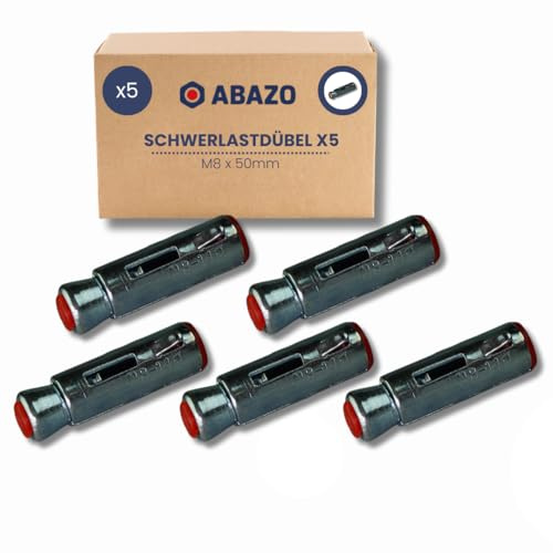 ABAZO Juego de anclajes para cargas pesadas, anclajes de cuña galvanizados, diferentes tamaños (5, M8 x 50 mm)