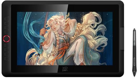 XPPen Artist 15.6 Pro V2 Tableta Gráfica con Pantalla 16K Niveles, Tableta Gráfica Dibujo Digital 99% sRGB con Lápiz de X3Pro Chip Inteligente, Compatible con Windows, macOS, Android, ChromeOS, Linux